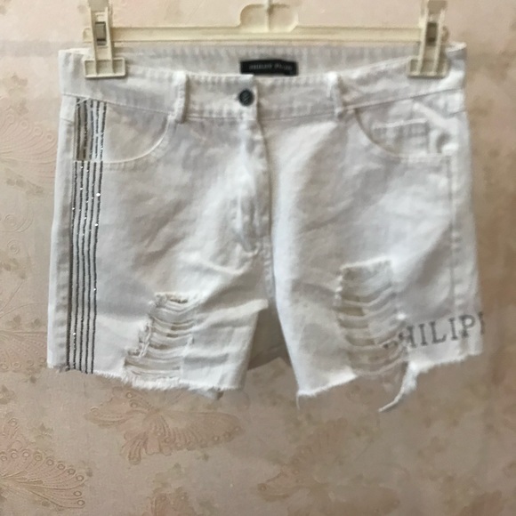 philipp plein denim shorts